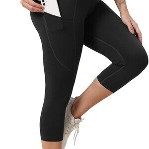 Squat Proof High Waisted Capri Pants with Deep Pockets - Women's Fitness Wear